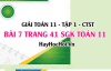 Giải bài 7 trang 41 Toán 11 tập 1 SGK Chân trời sáng tạo